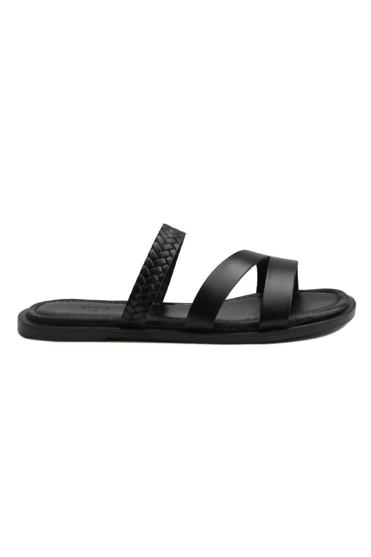 Pegia Women's Leather Slippers DG6015  - Black