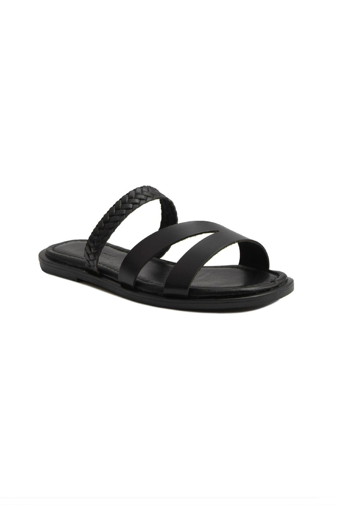 Pegia Women's Leather Slippers DG6015  - Black