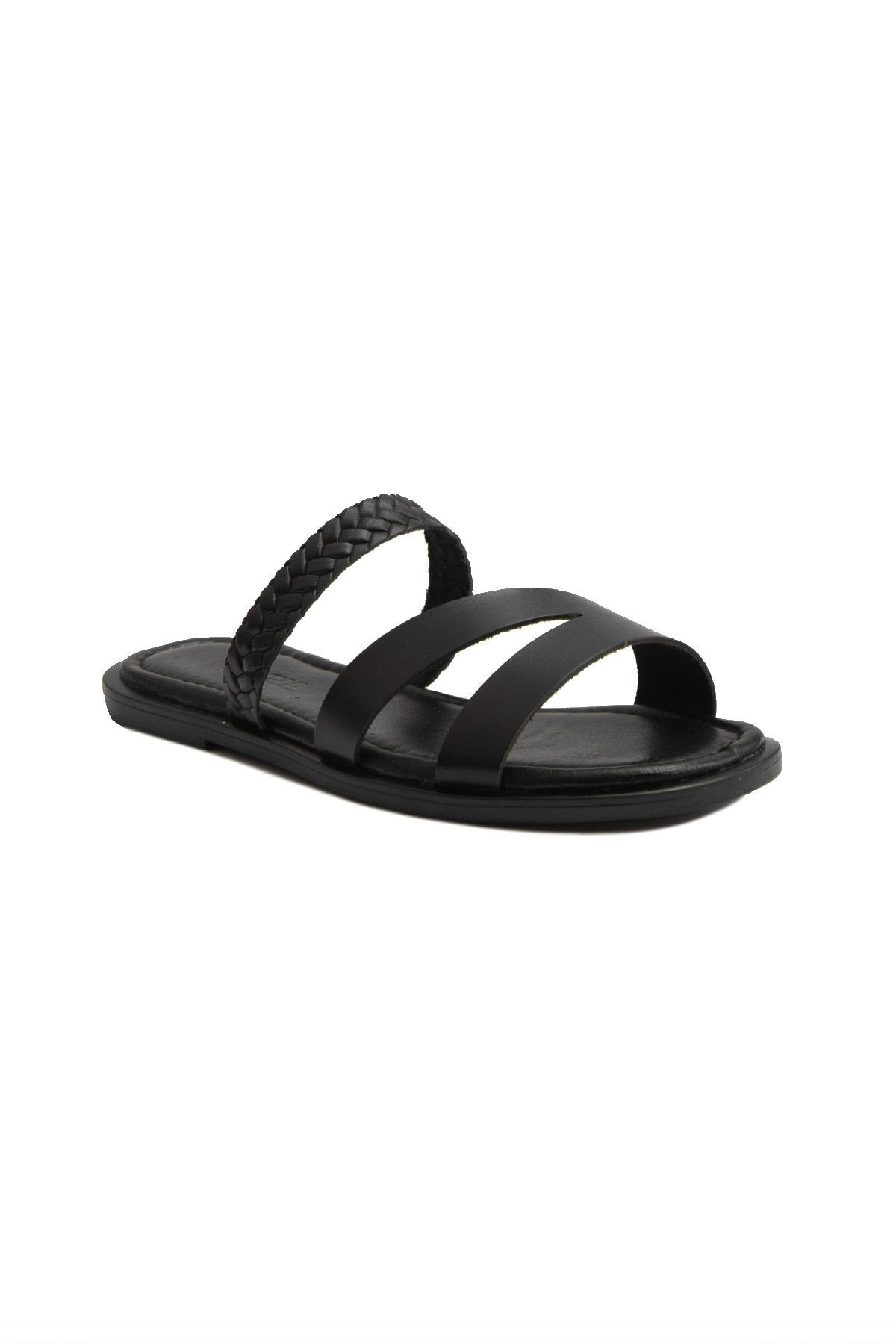 Pegia Women's Leather Slippers DG6015  - Black