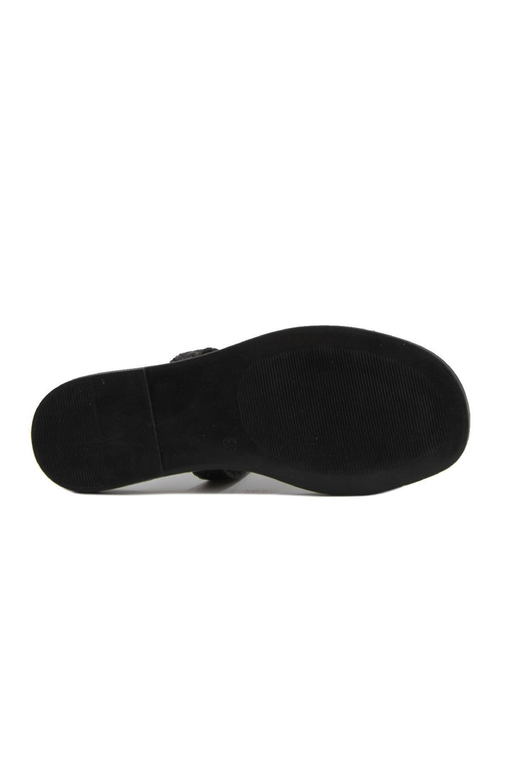 Pegia Women's Leather Slippers DG6015  - Black
