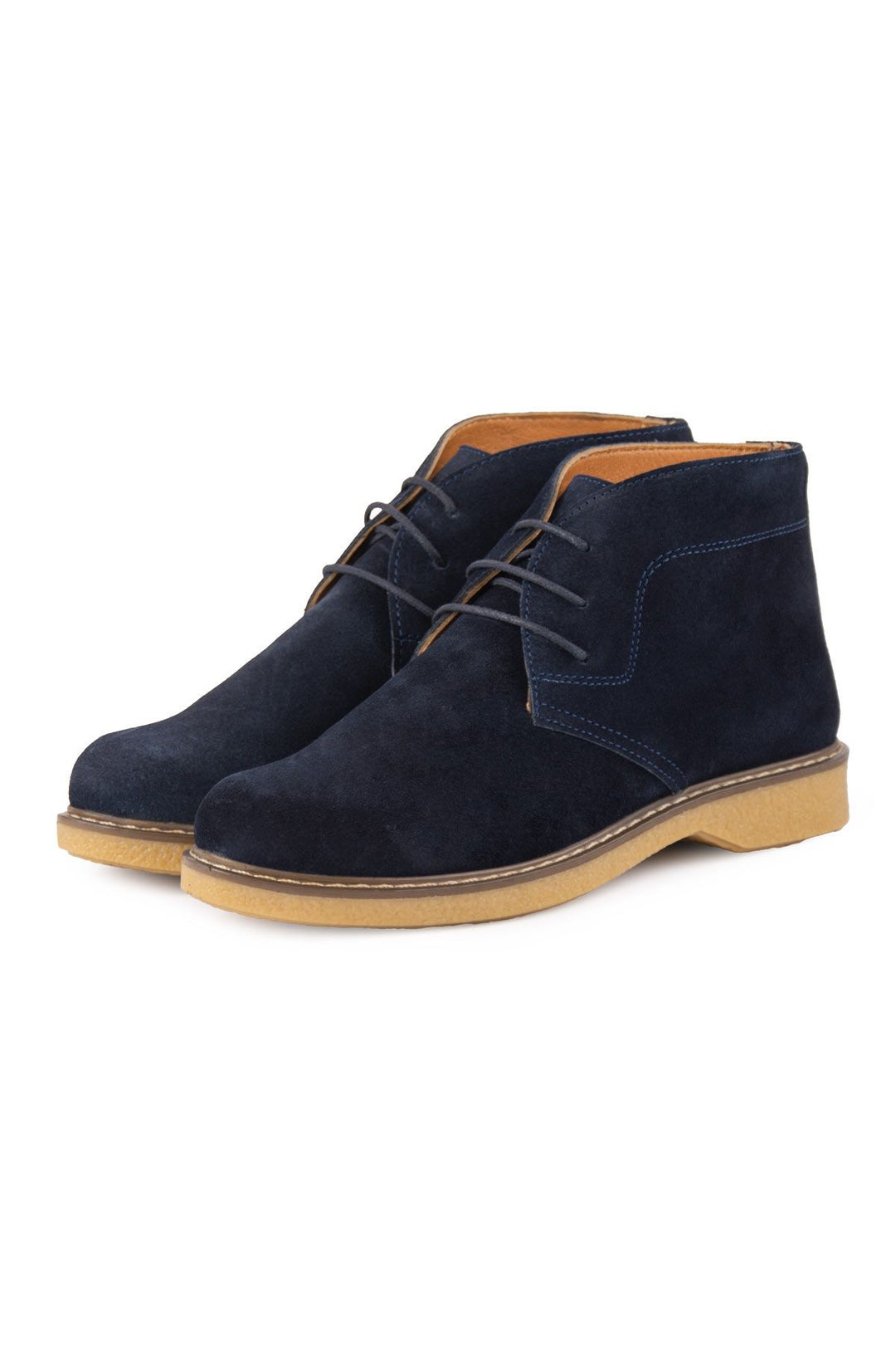 Pegia Women's Suede Lace-up Boots DG6034  - Navy
