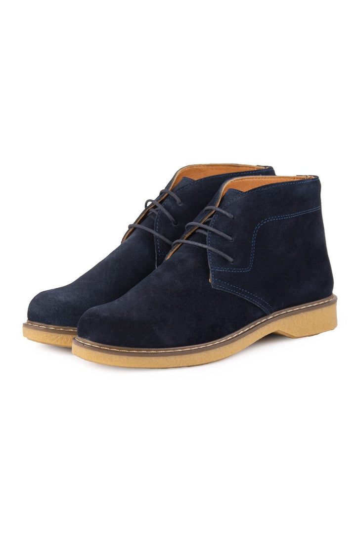 Pegia Women's Suede Lace-up Boots DG6034  - Navy