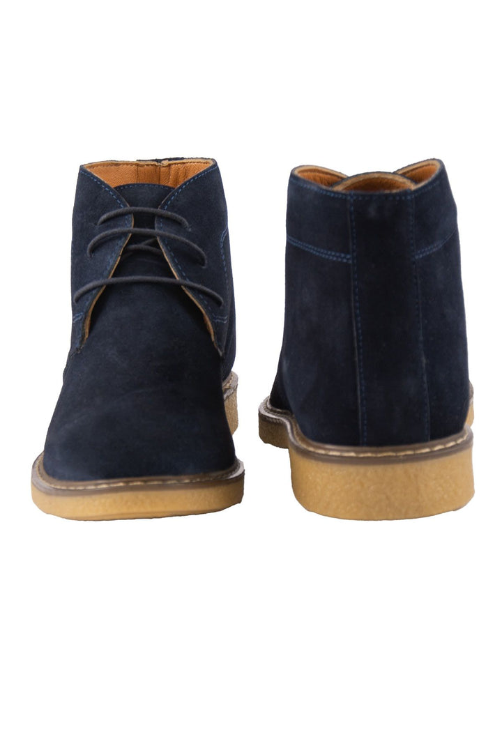 Pegia Women's Suede Lace-up Boots DG6034  - Navy