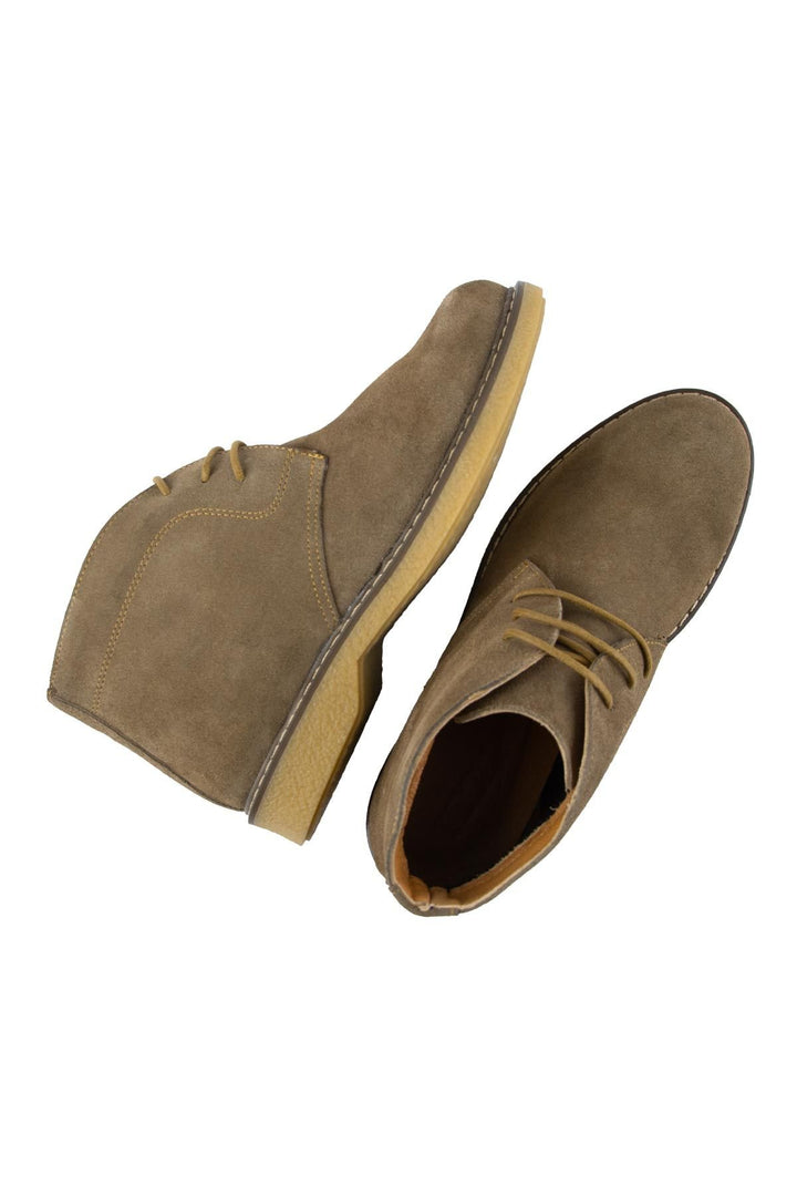 Pegia Women's Suede Lace-up Boots DG6034  - Latte