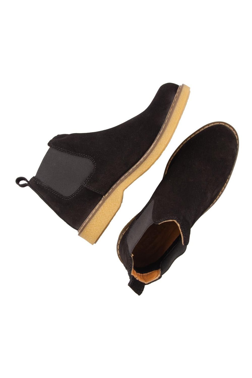 Pegia Women's Suede Chelsea Boots DG6029  - Black