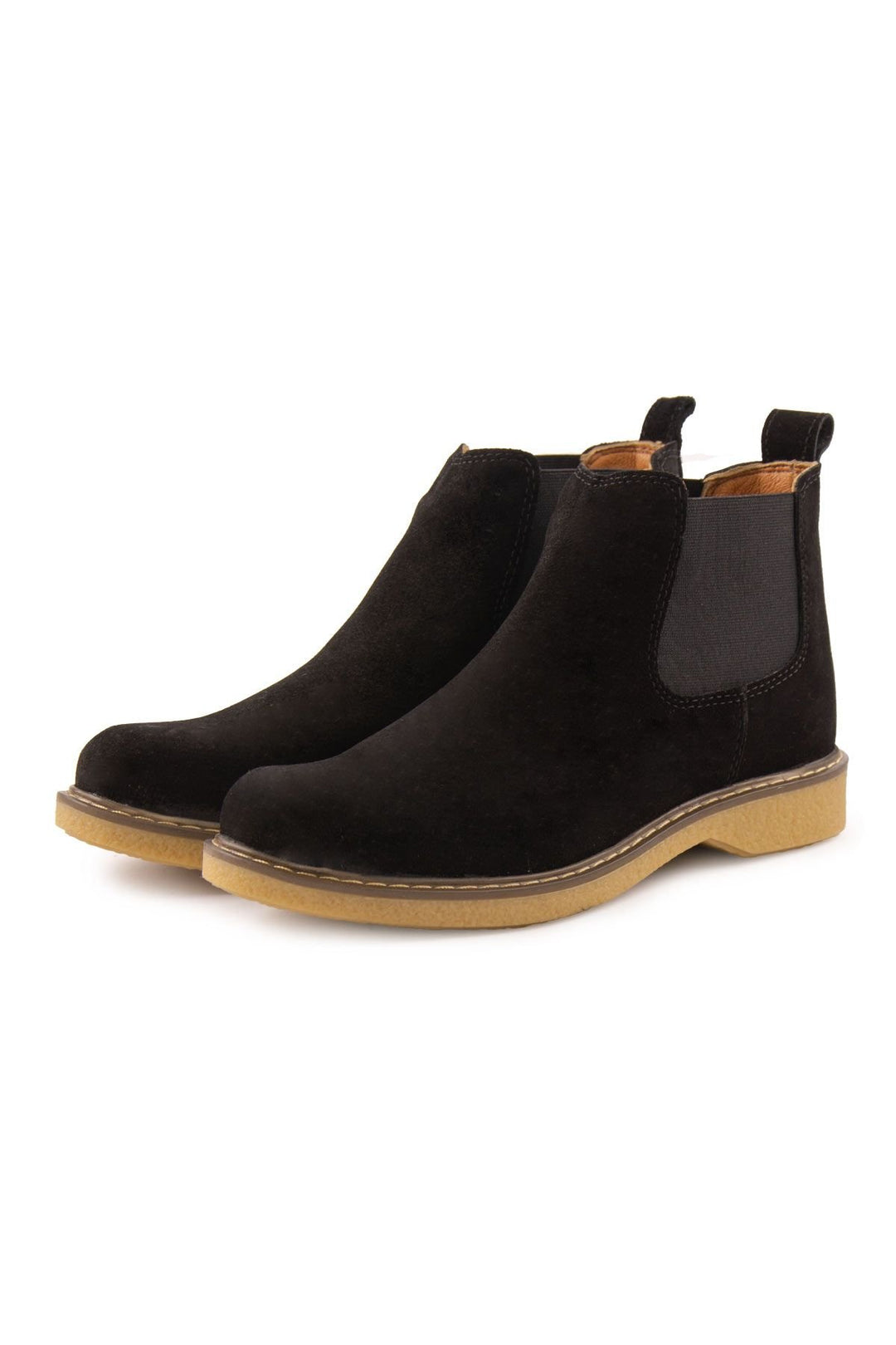 Pegia Women's Suede Chelsea Boots DG6029  - Black