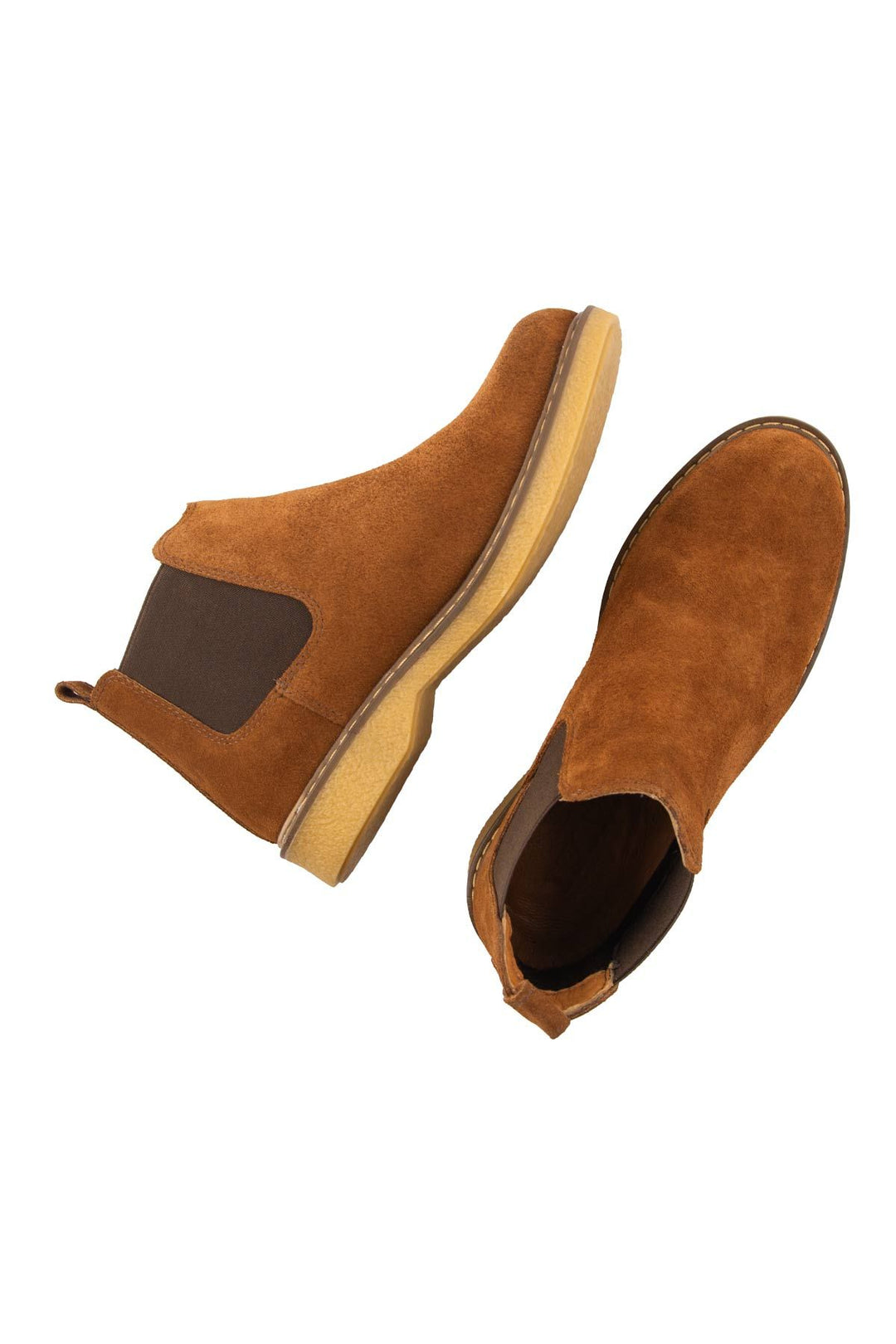 Pegia Women's Suede Chelsea Boots DG6029  - Chestnut