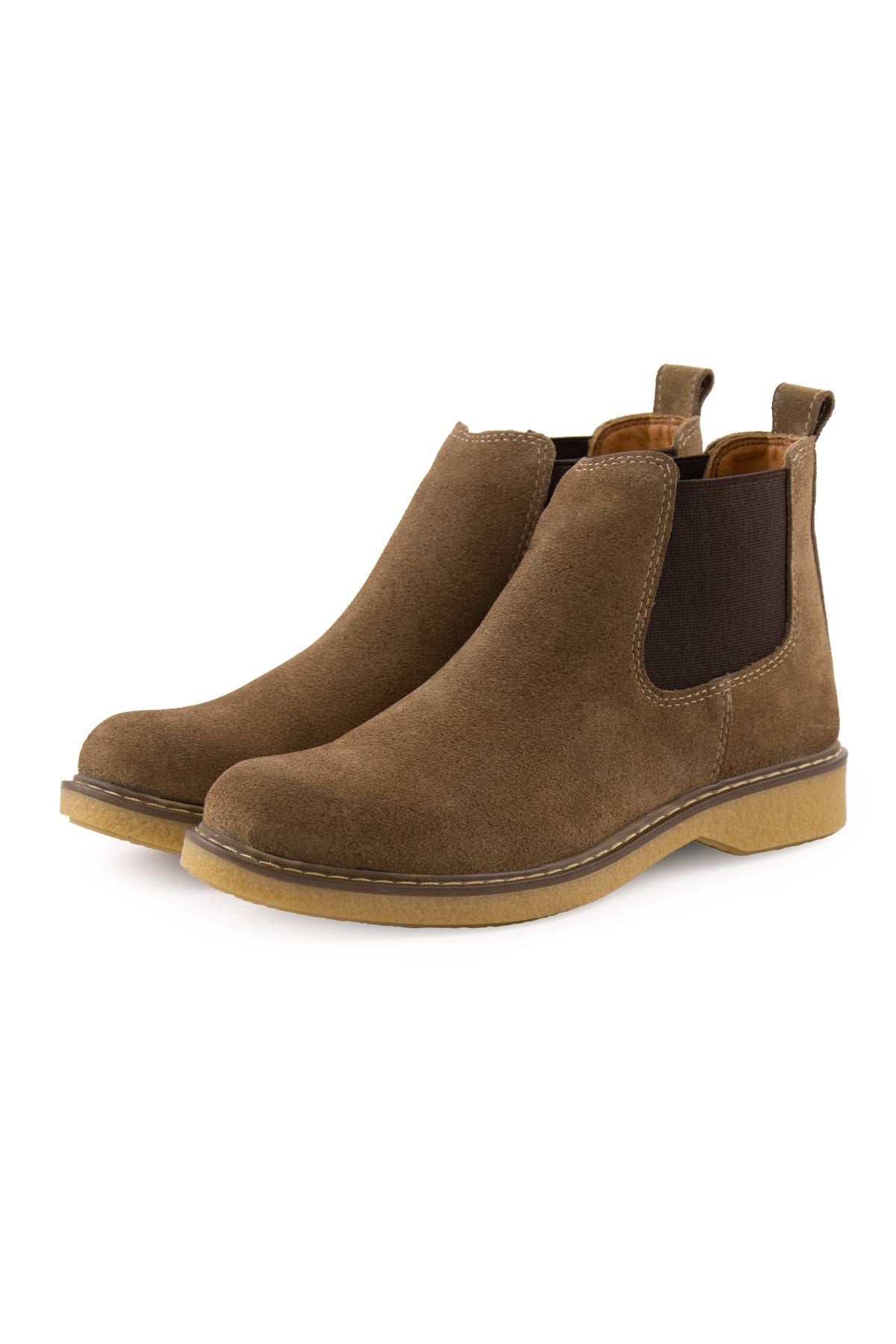 Pegia Women's Suede Chelsea Boots DG6029  - Latte