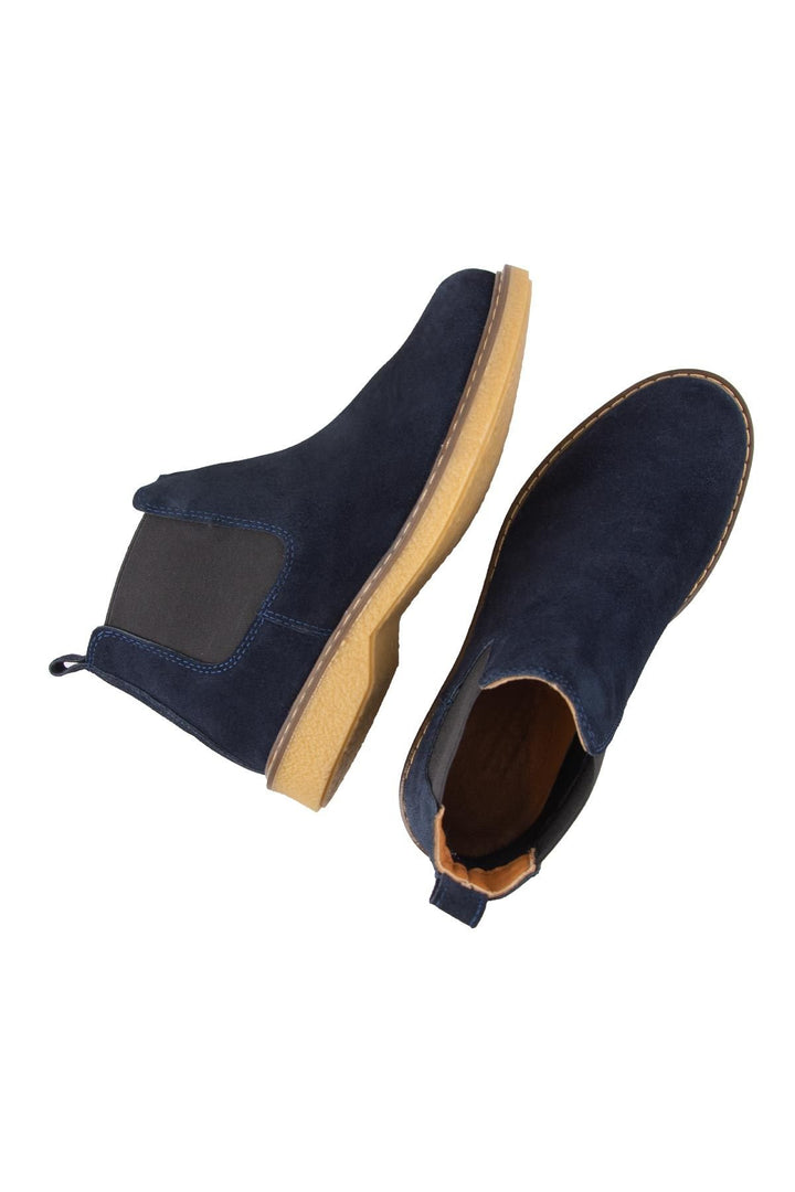 Pegia Women's Suede Chelsea Boots DG6029  - Navy