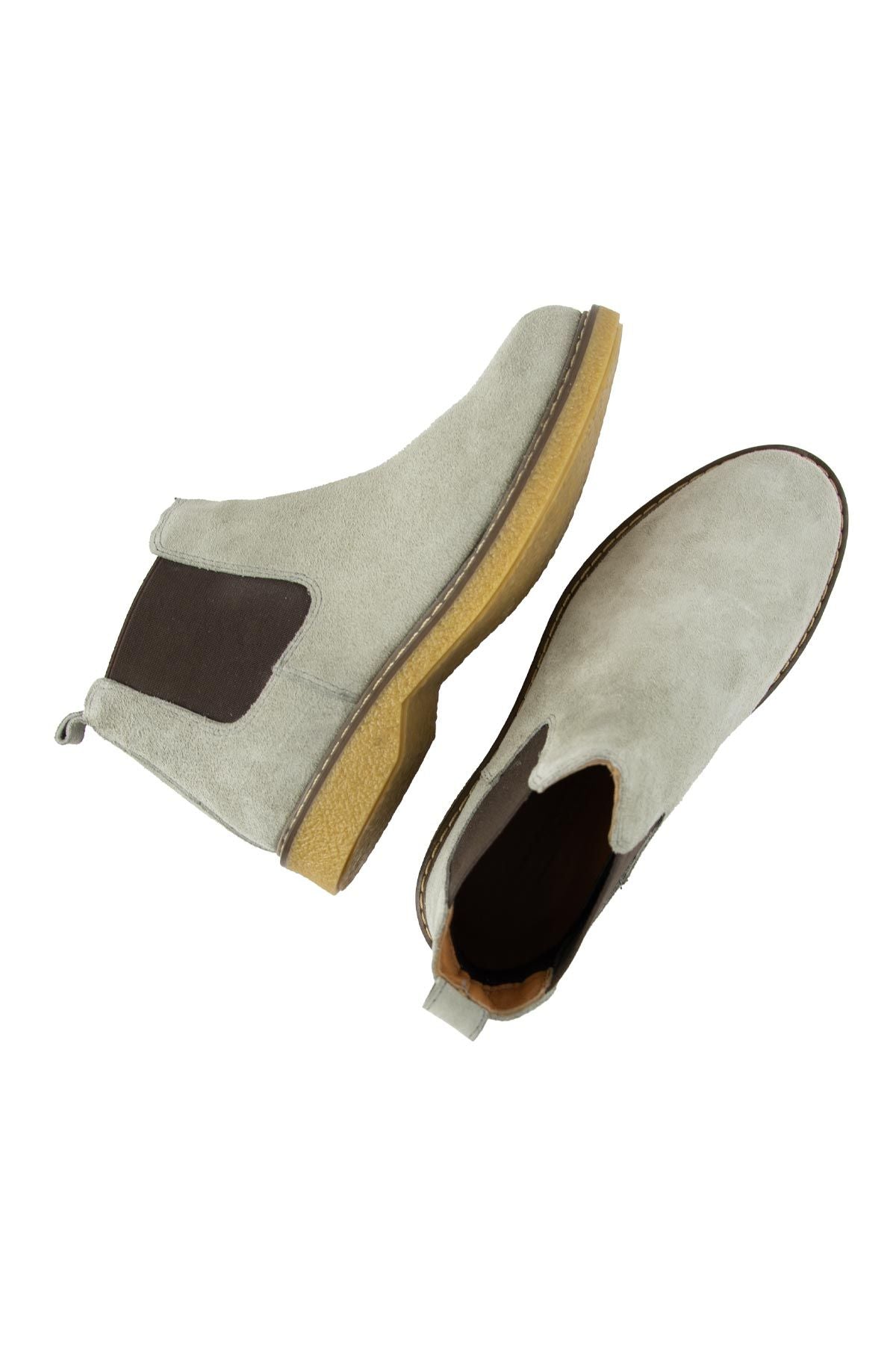 Pegia Women's Suede Chelsea Boots DG6029  - Stone