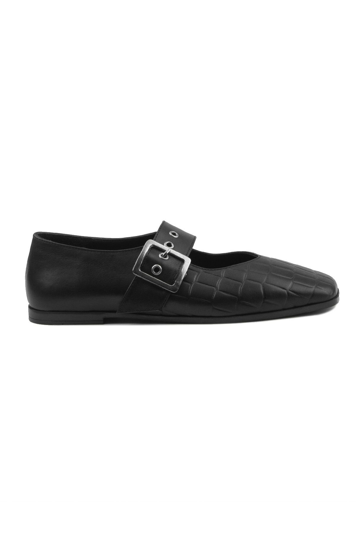 Pegia Women's Leather Ballet Shoes DG6016  - Black