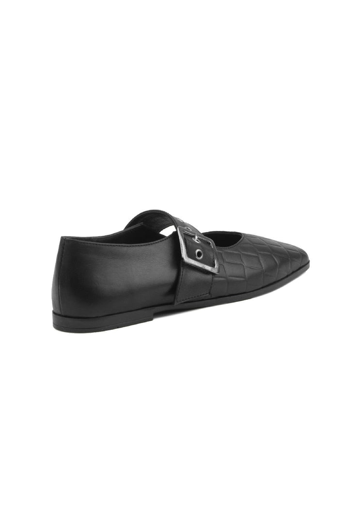 Pegia Women's Leather Ballet Shoes DG6016  - Black