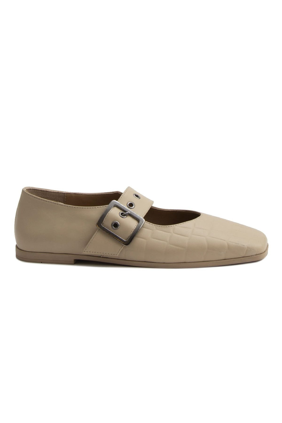 Pegia Women's Leather Ballet Shoes DG6016  - Beige
