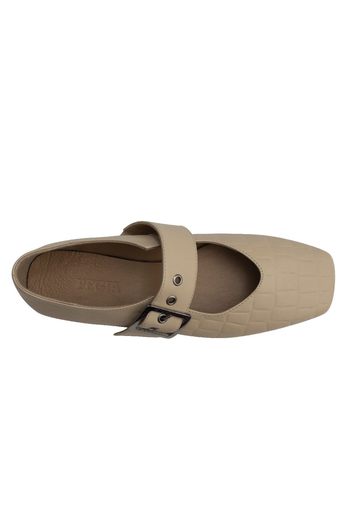 Pegia Women's Leather Ballet Shoes DG6016  - Beige