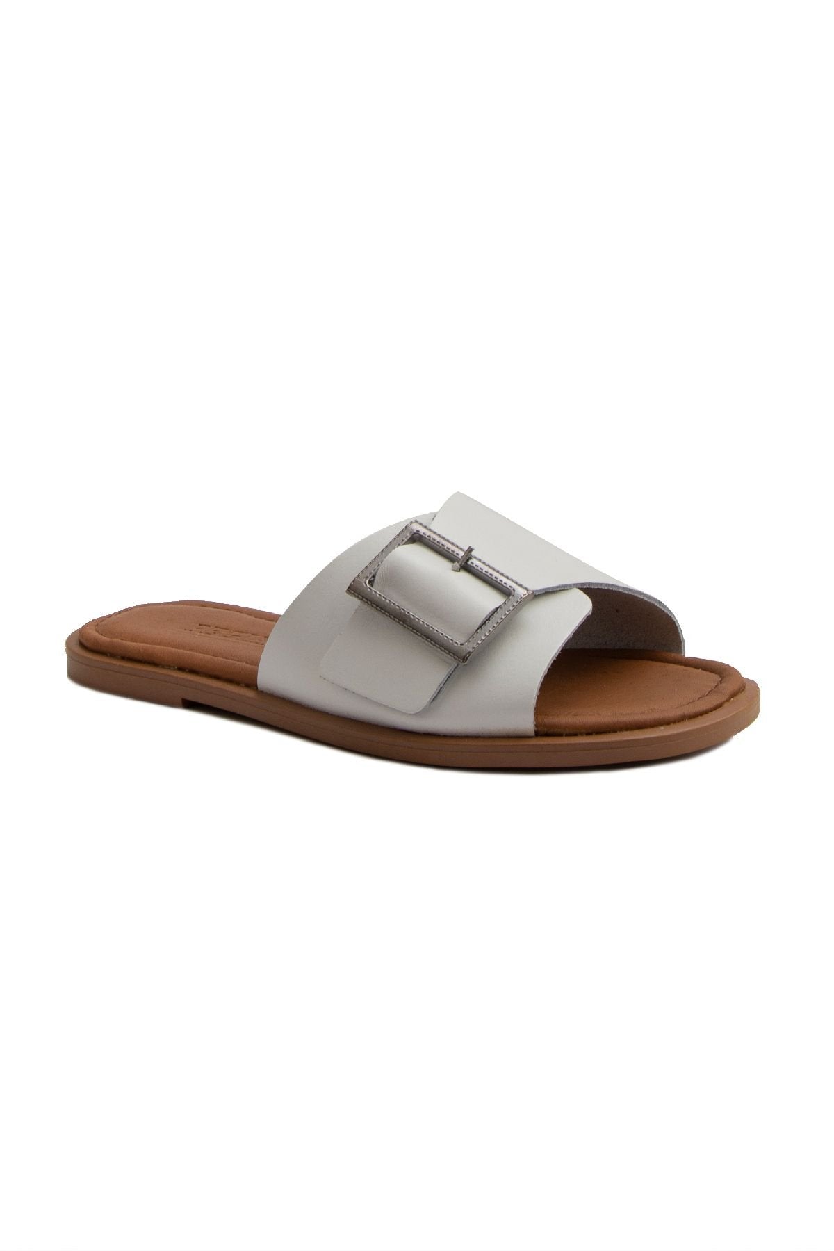 Pegia Women's Leather Slippers DG6017  - White