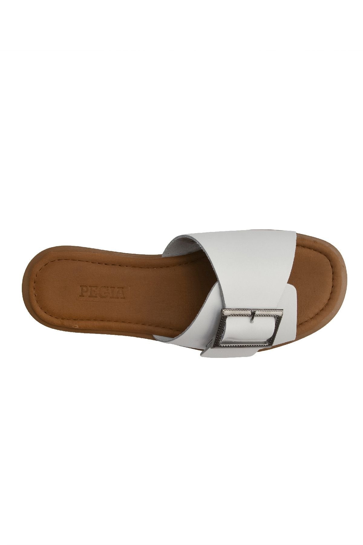 Pegia Women's Leather Slippers DG6017  - White
