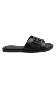 Pegia Women's Leather Slippers DG6017  - Black