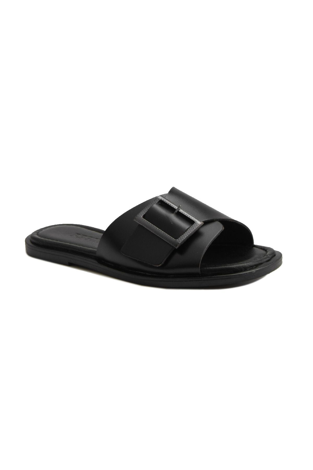 Pegia Women's Leather Slippers DG6017  - Black