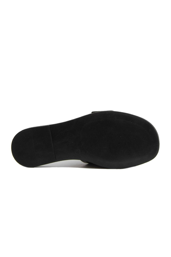 Pegia Women's Leather Slippers DG6017  - Black