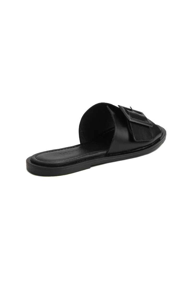 Pegia Women's Leather Slippers DG6017  - Black