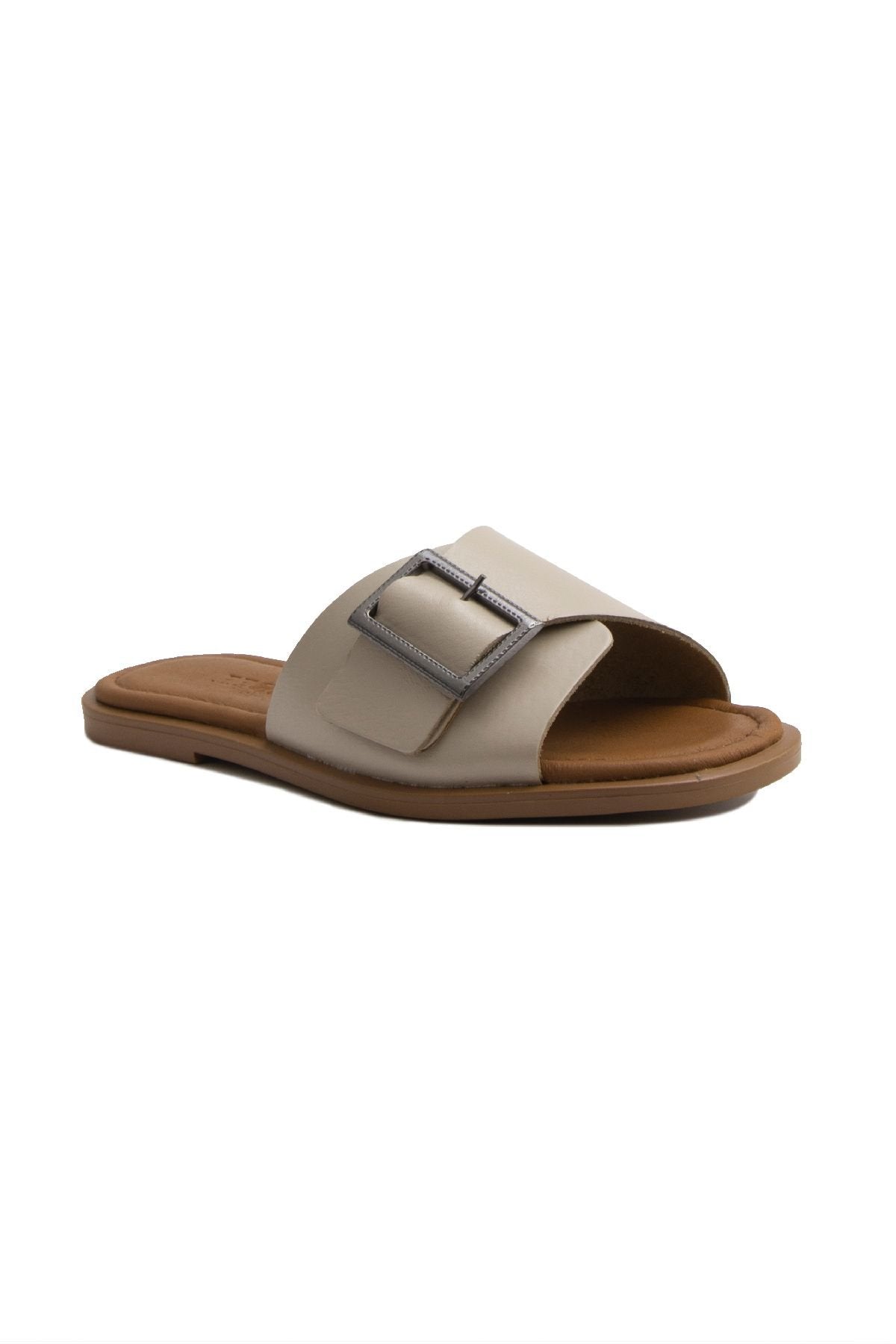 Pegia Women's Leather Slippers DG6017  - Beige