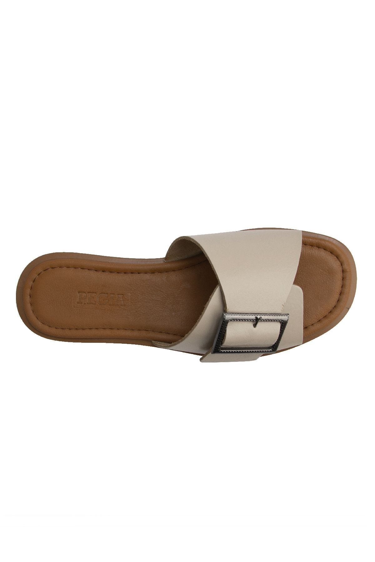 Pegia Women's Leather Slippers DG6017  - Beige