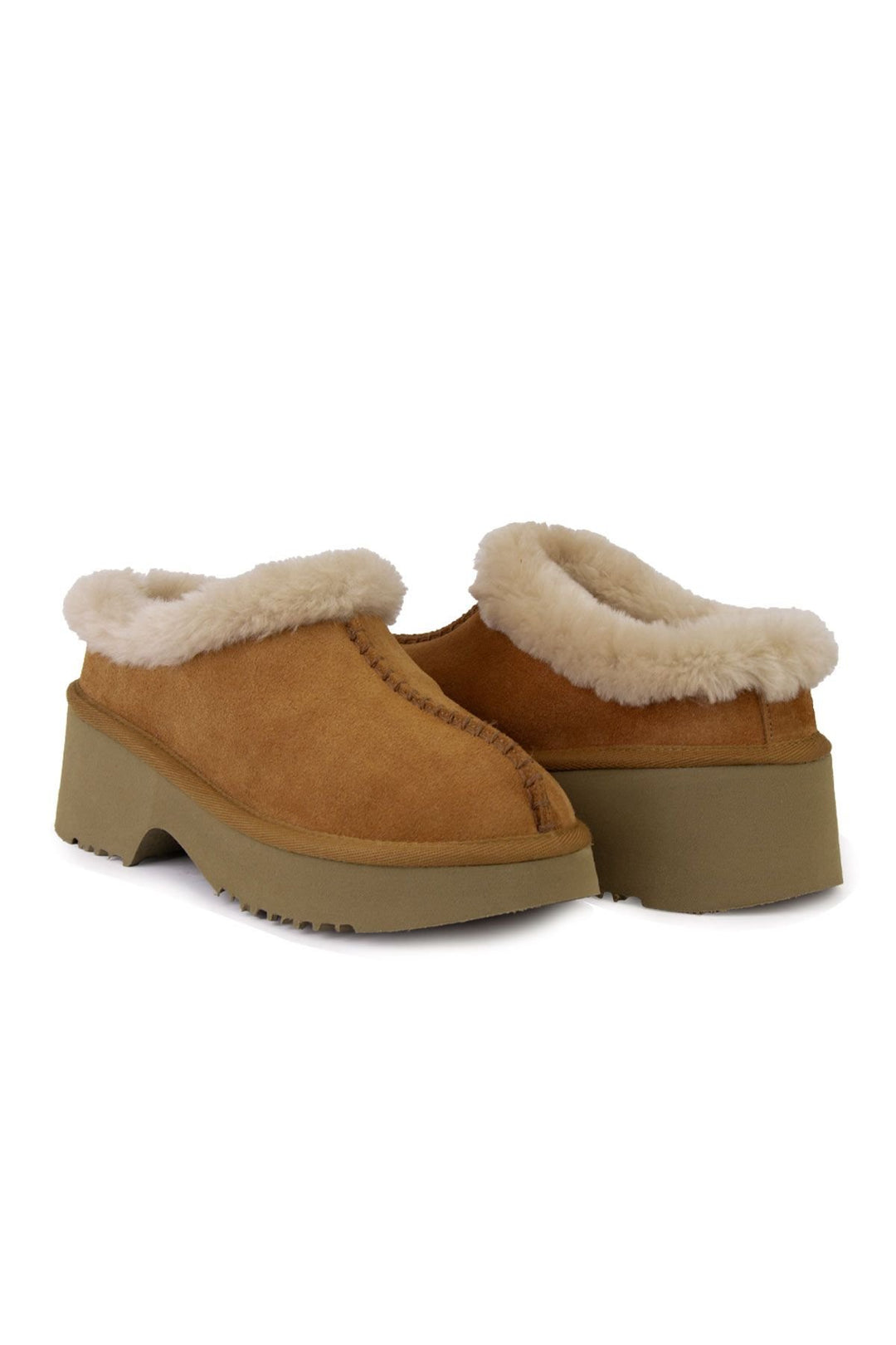 Pegia Sheepskin Women's Mini Boots 191155  - Chestnut