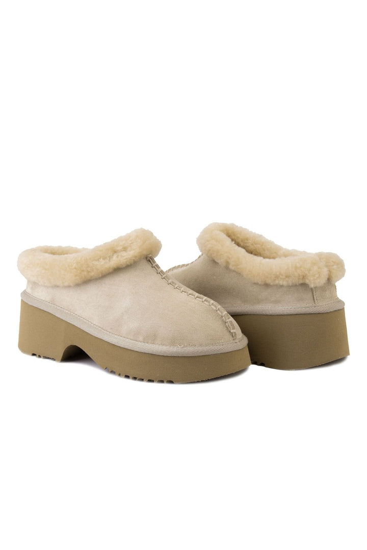 Pegia Sheepskin Women's Mini Boots 191155  - Beige