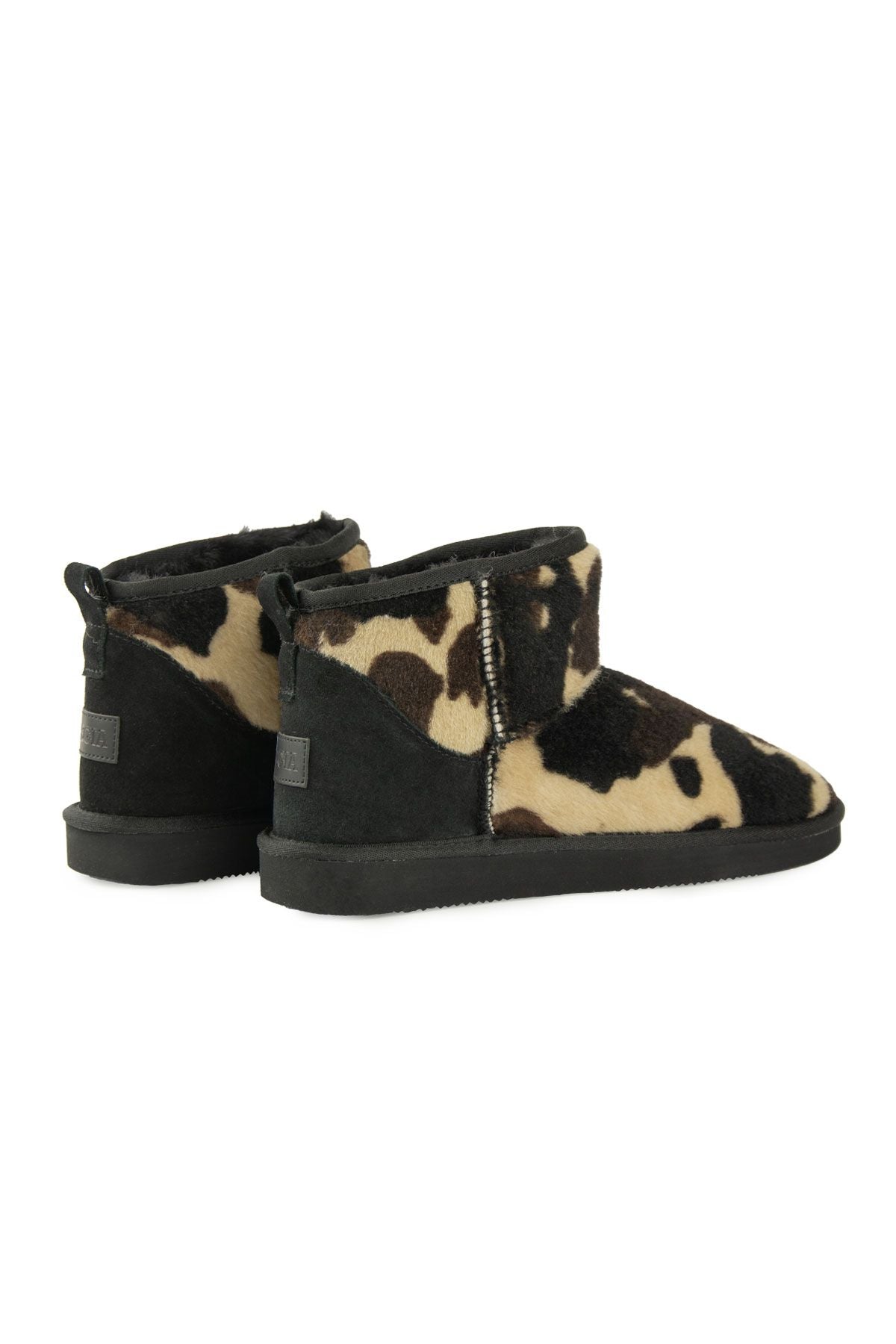 Pegia Women’s Genuine Fur Mini Boots 191168  - Black