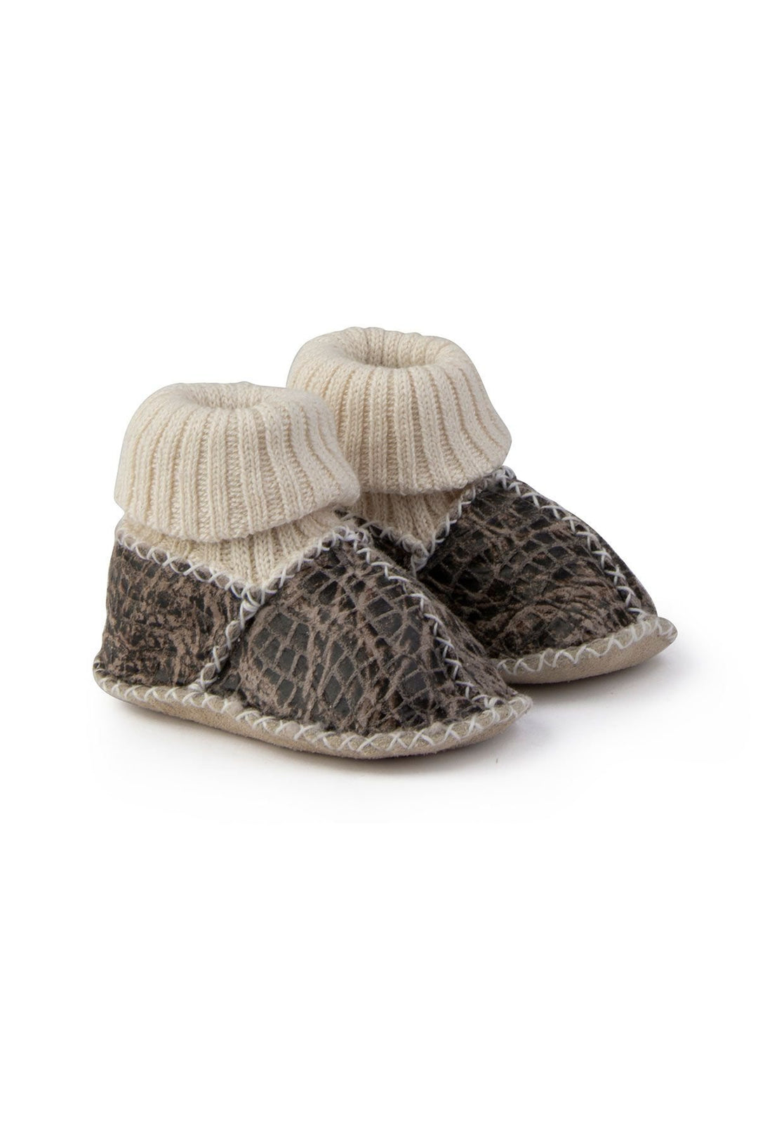 Pegia Shearling Baby's Booties 141209  - Choco