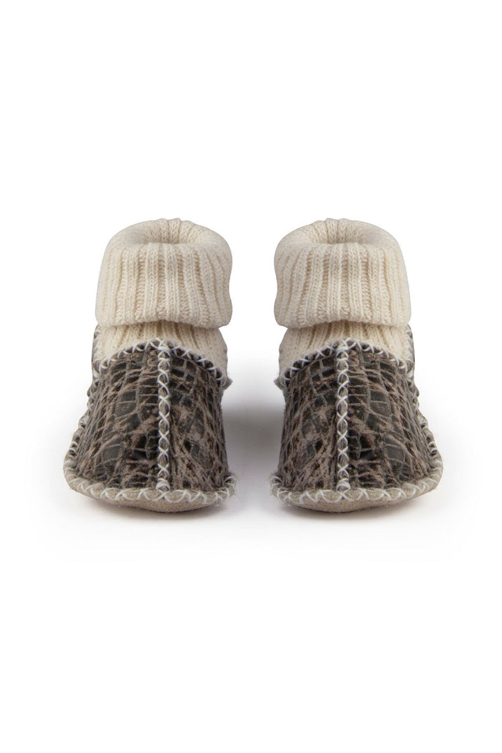 Pegia Shearling Baby's Booties 141209  - Choco