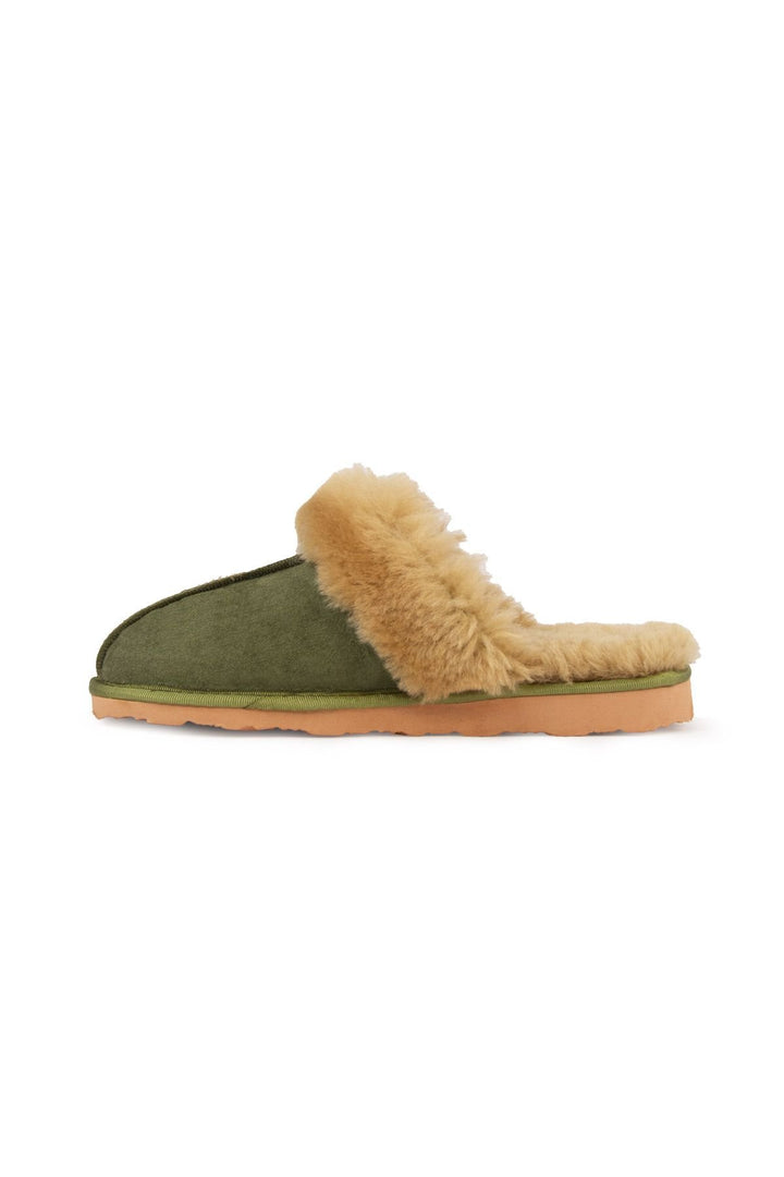 Pegia Women's Sheepskin House Slippers 191202  - Khaki