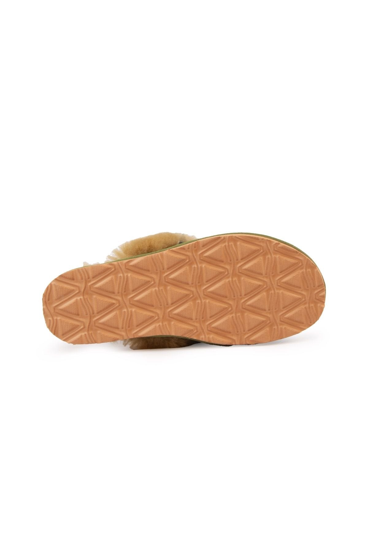Pegia Women's Sheepskin House Slippers 191202  - Khaki