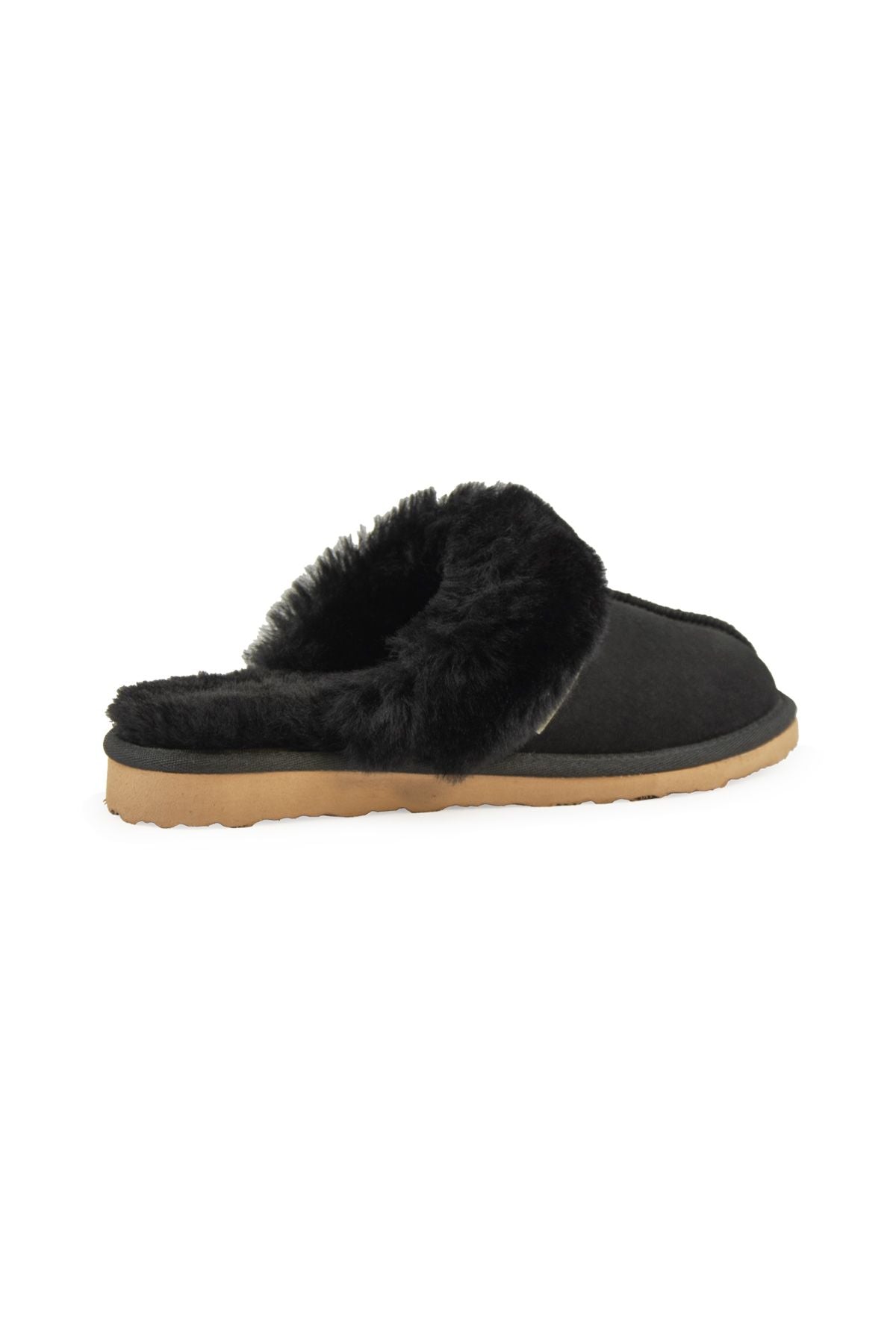 Pegia Women's Sheepskin House Slippers 191202  - Black