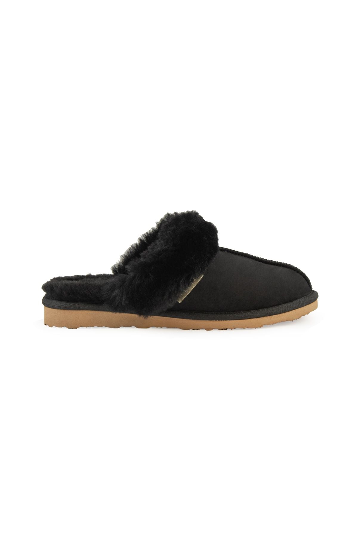 Pegia Women's Sheepskin House Slippers 191202  - Black