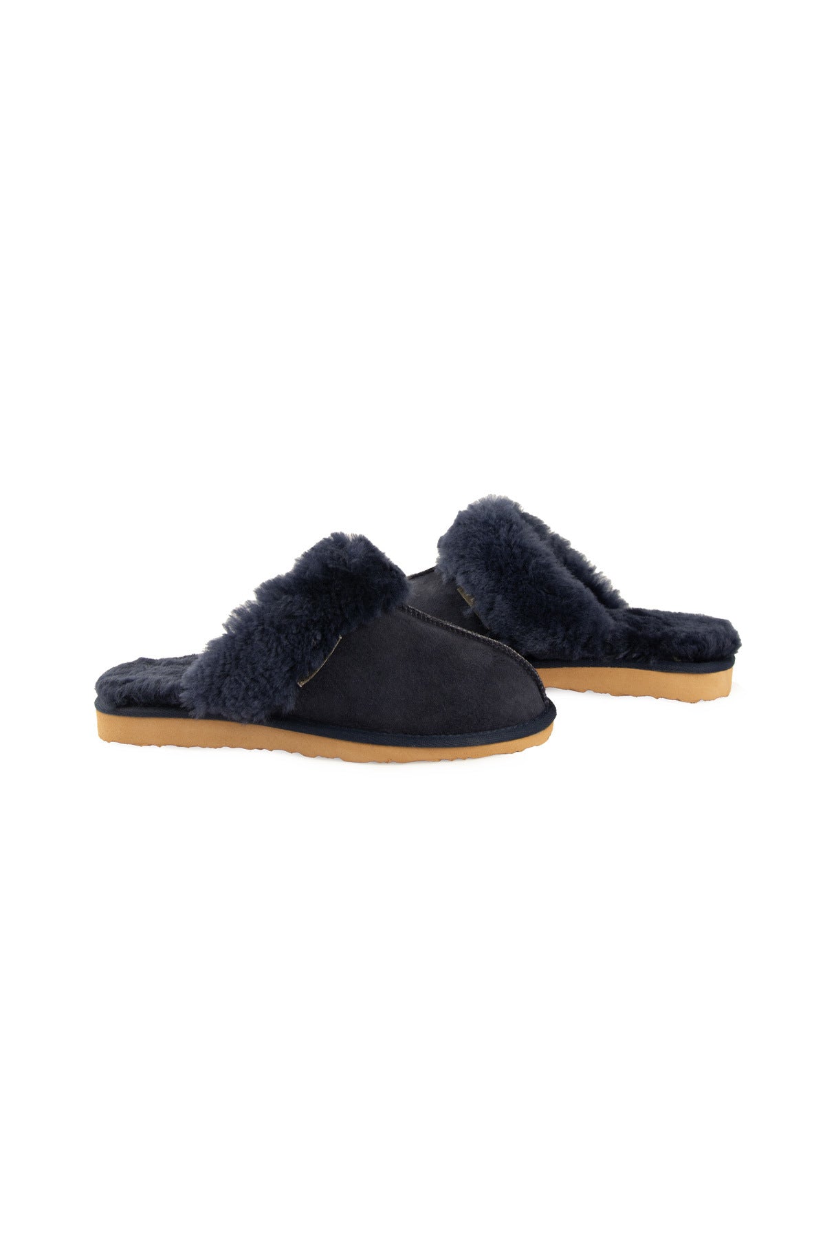 Pegia Women's Sheepskin House Slippers 191202  - Navy