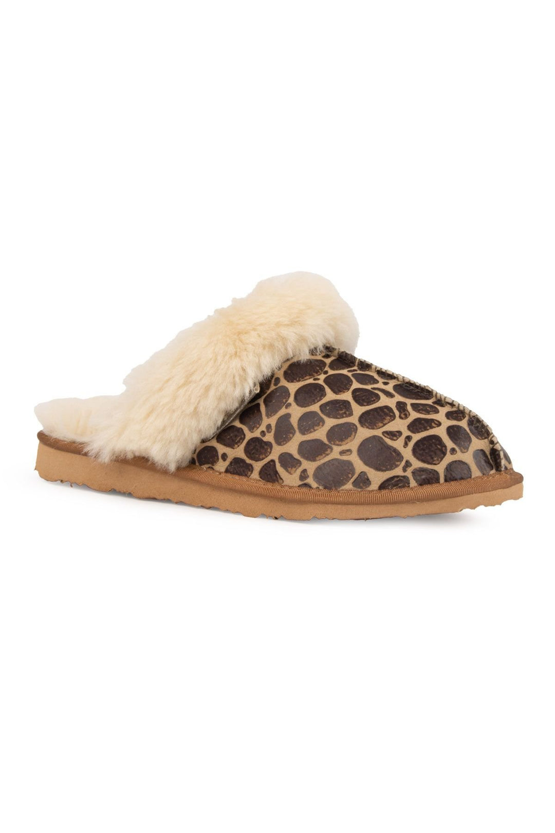 Pegia Women's Sheepskin Slippers 191208  - Beige