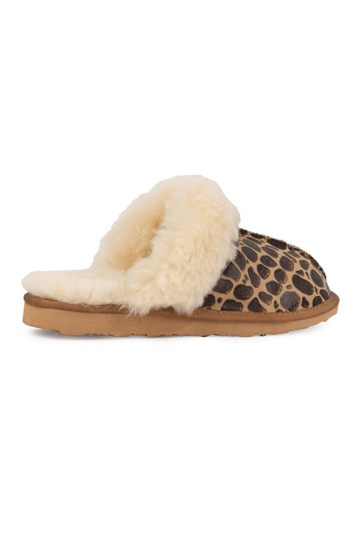 Pegia Women's Sheepskin Slippers 191208  - Beige