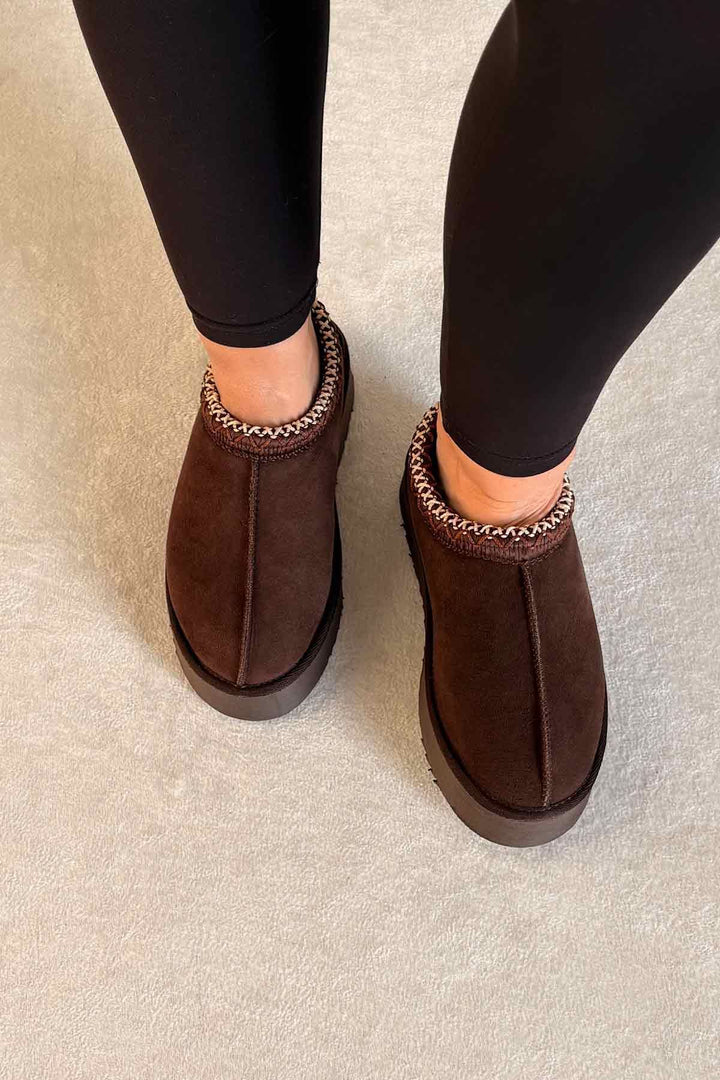 Pegia Sheepskin Women's Mini Boots 191140  - Mocha