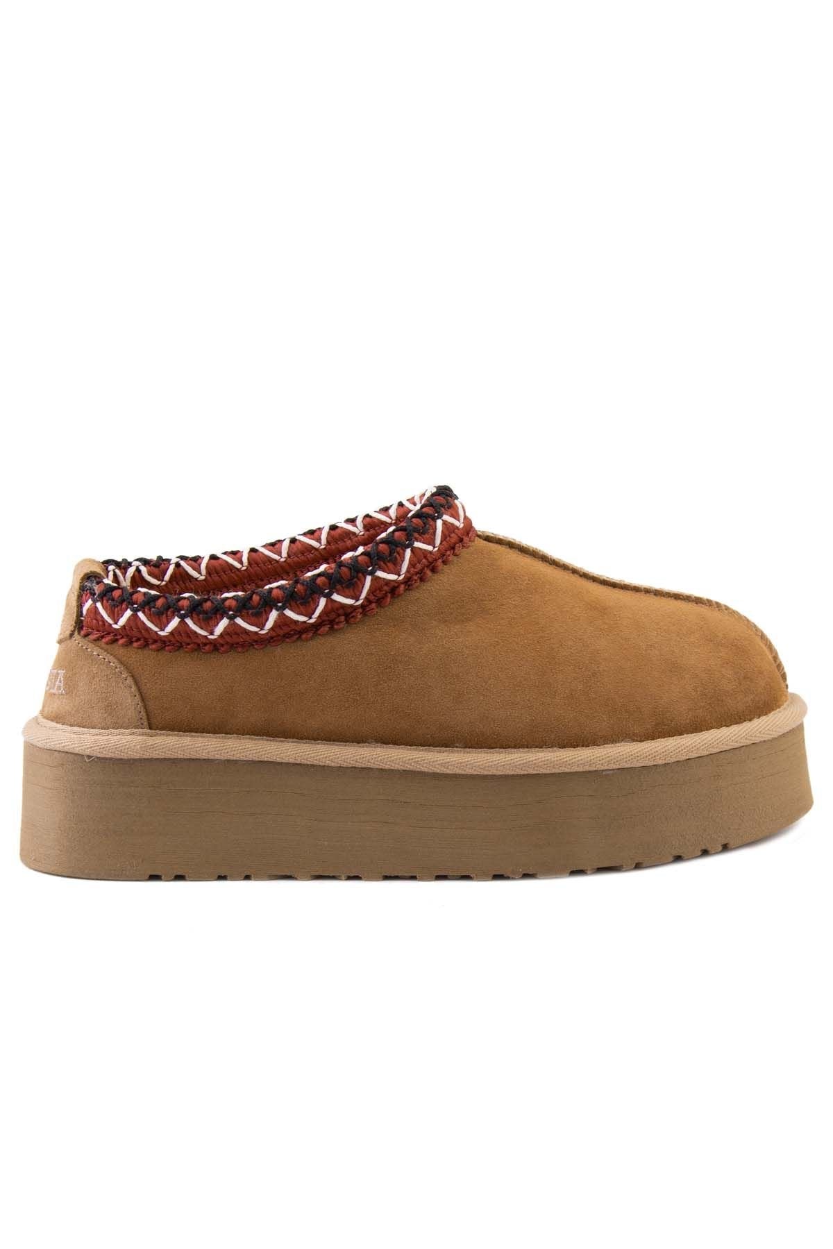 Pegia Sheepskin Women's Mini Boots 191152  - Chestnut