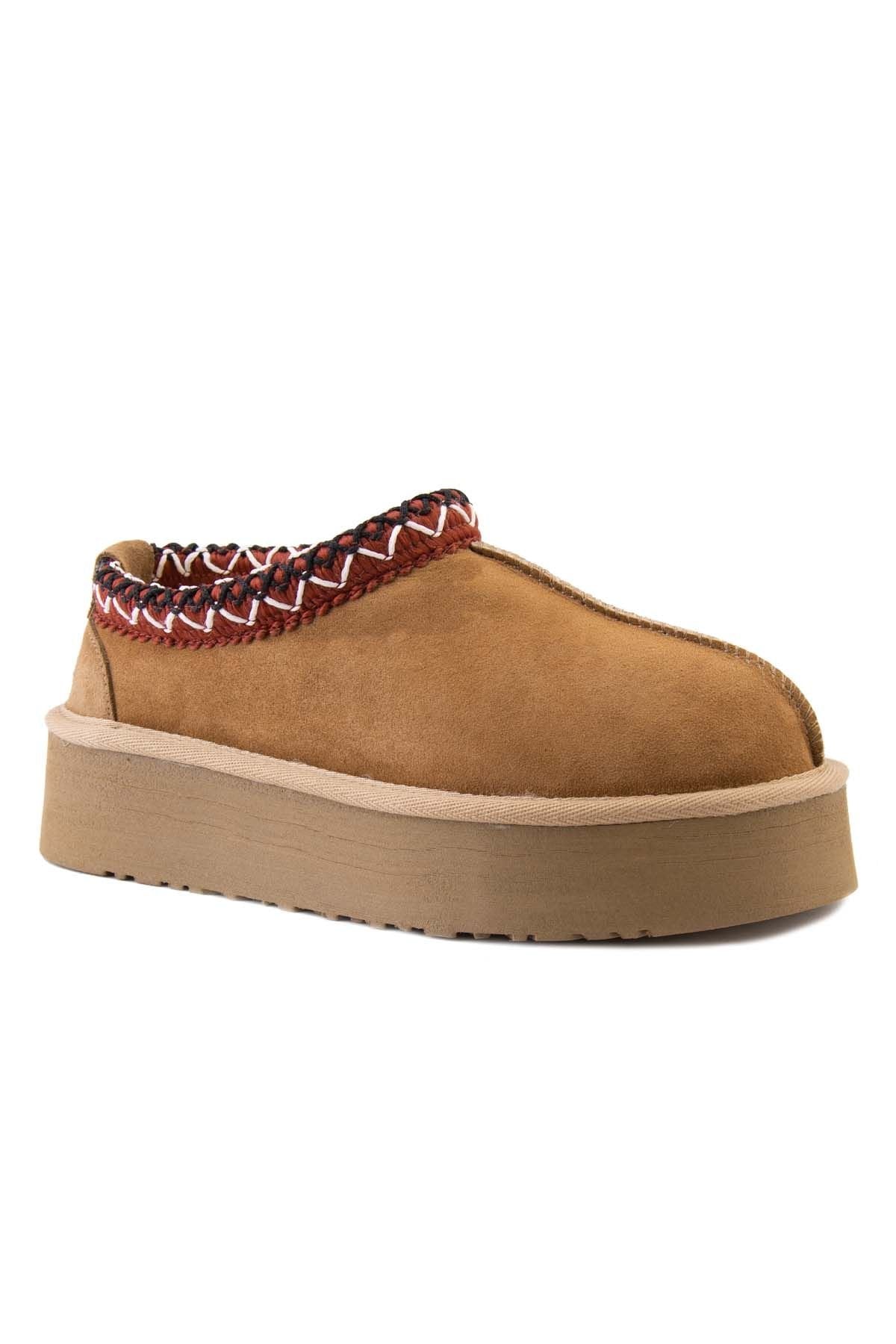 Pegia Sheepskin Women's Mini Boots 191152  - Chestnut