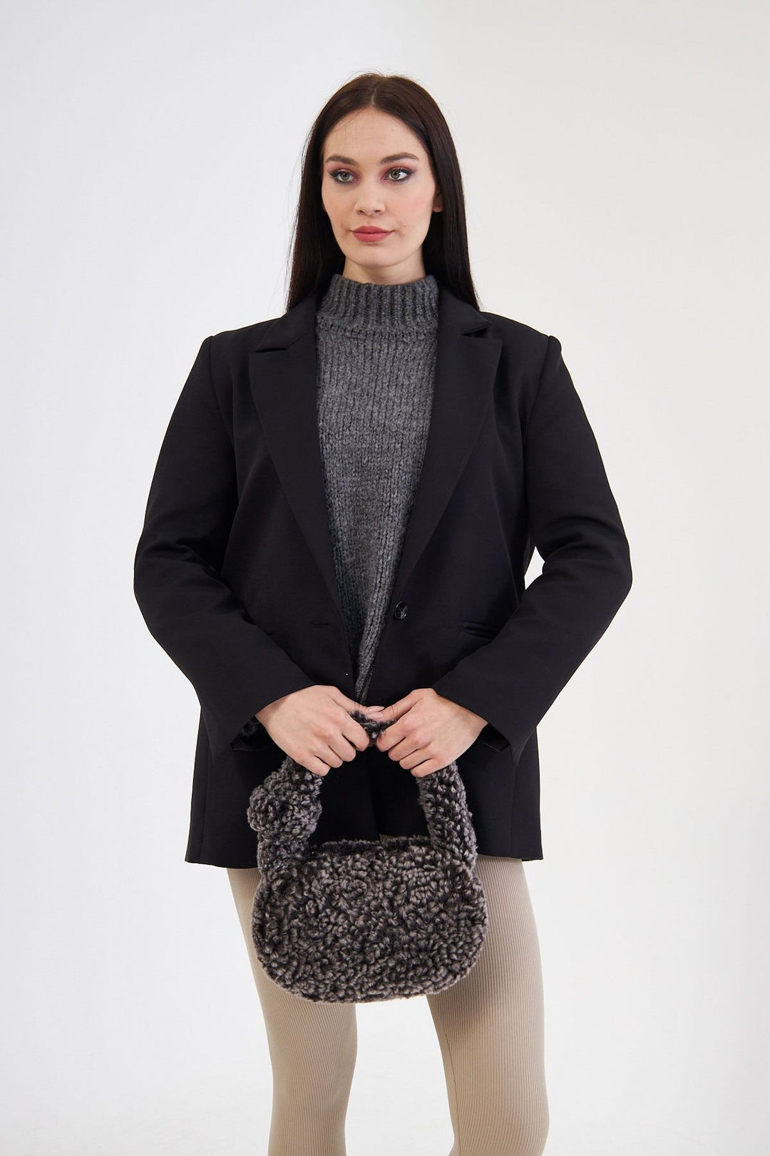 Pegia Sheepskin Women's Mini Bag 191605  - Choco