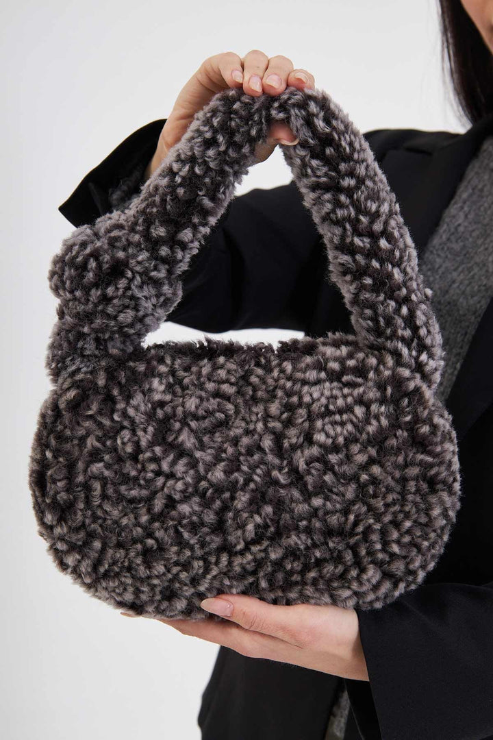 Pegia Sheepskin Women's Mini Bag 191605  - Choco