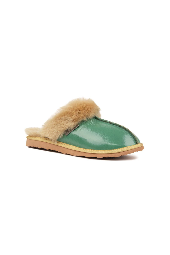 Pegia Women's Genuine Sheepskin Slippers 191209  - Emerald