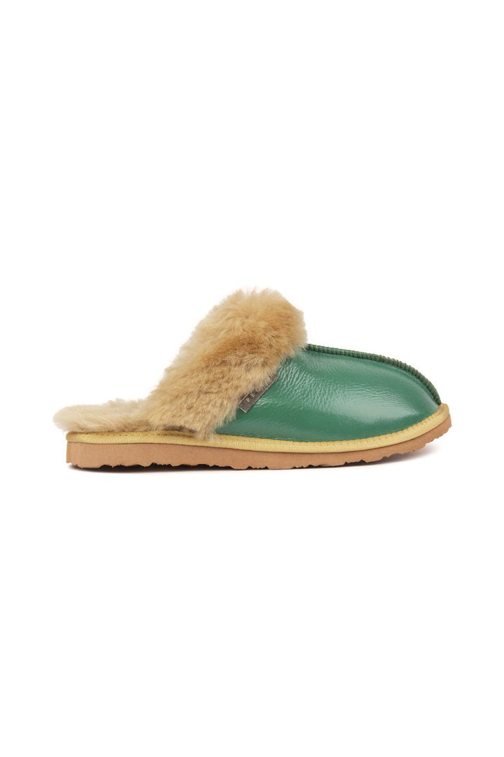 Pegia Women's Genuine Sheepskin Slippers 191209  - Emerald