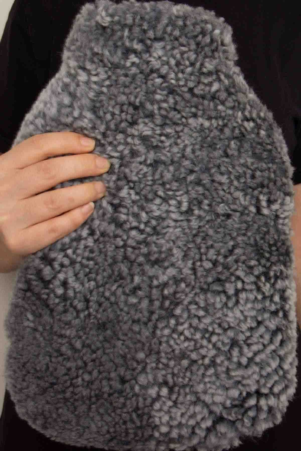 Pegia Shearling Hot Water Bag SST001  - Charcoal