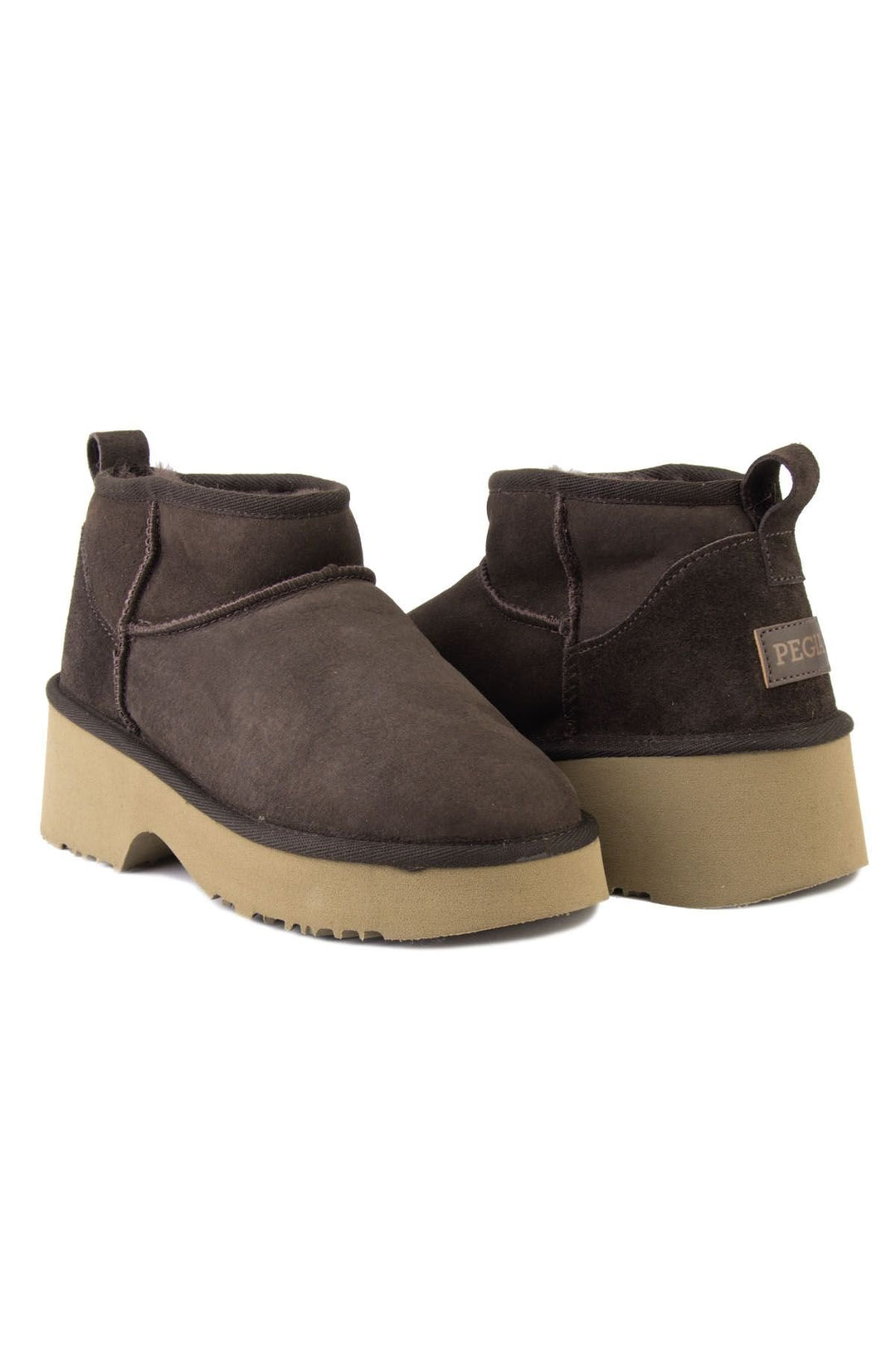 Pegia Women's Sheepskin Boots 191156  - Choco