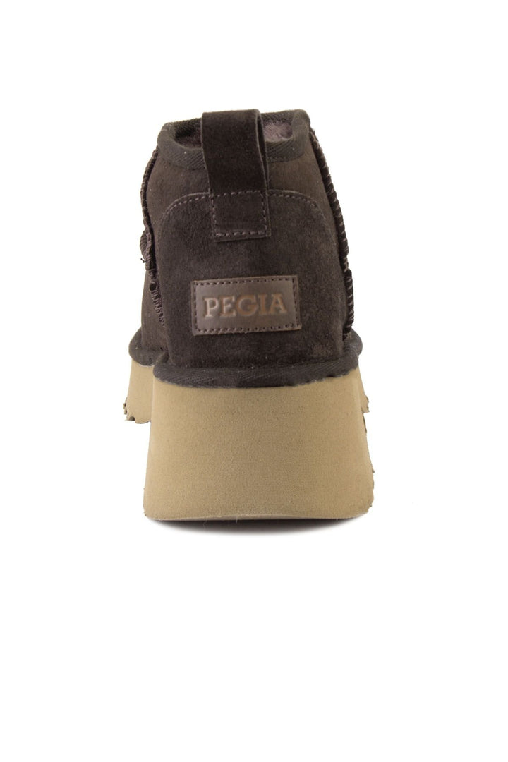 Pegia Women's Sheepskin Boots 191156  - Choco