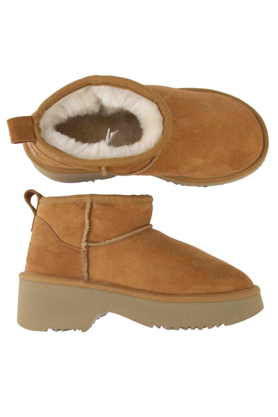 Pegia Women's Sheepskin Boots 191156  - Chestnut