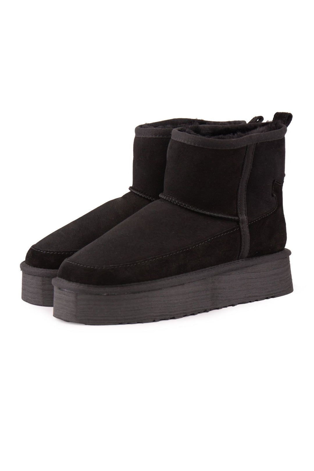Pegia Lesa Tall Sheepskin Boots 191355  - Black